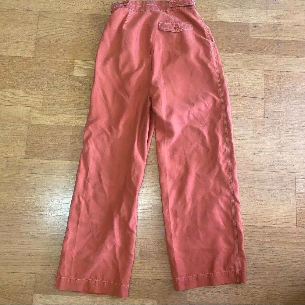 Anthropologie Orange Preppy Career Coastal High Rise Wide Leg Trousers 0 - Image 5