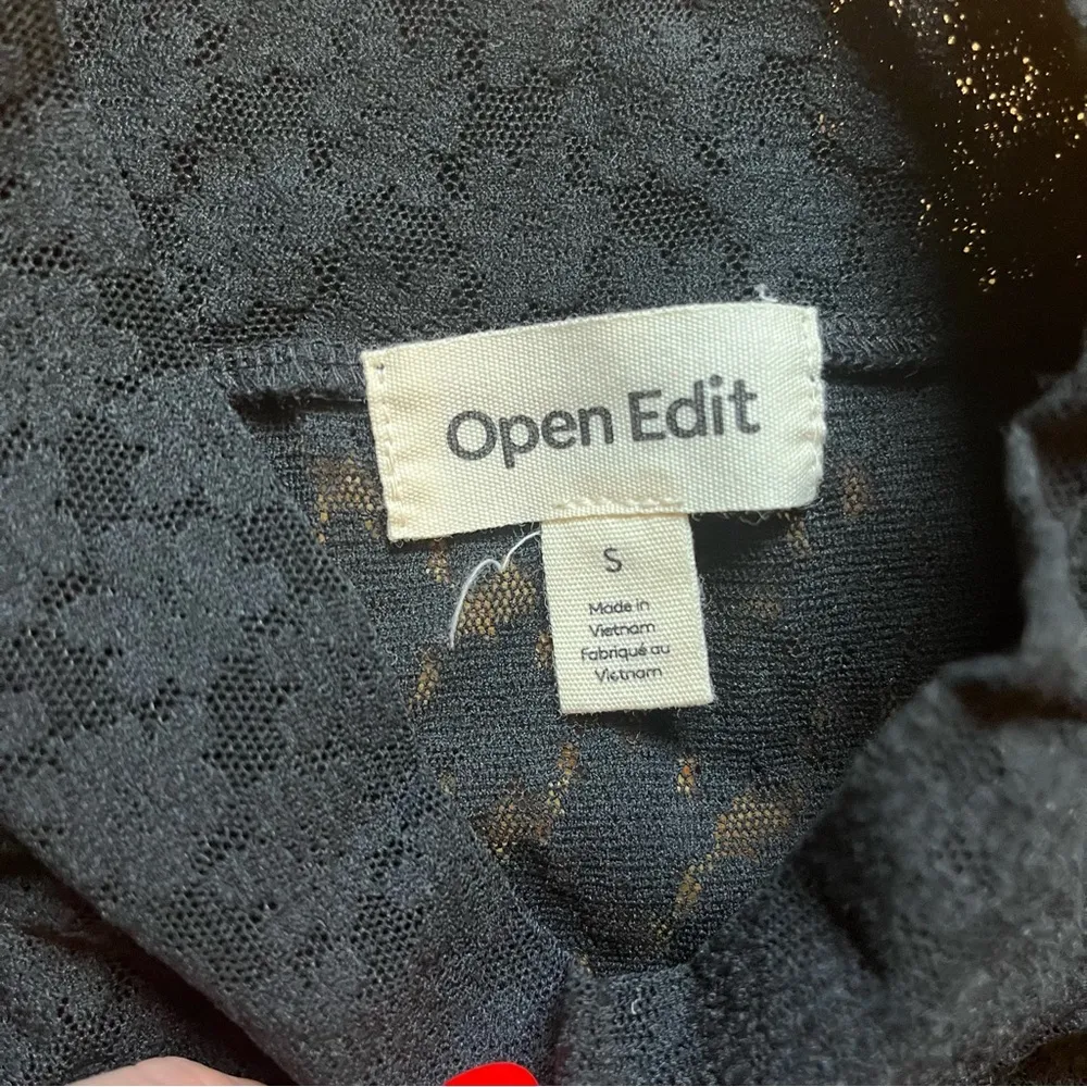 Open Edit black lace thong back bodysuit size small - Image 3