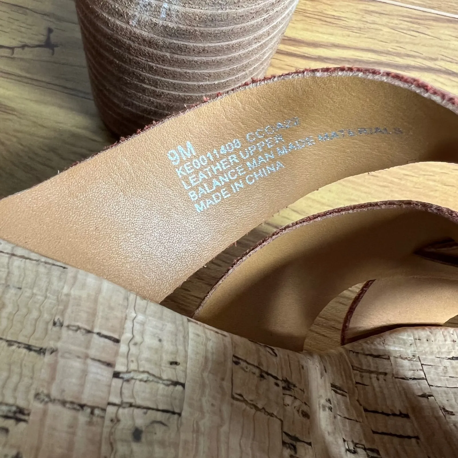 Kork Ease Charis Size 9 Leather Woven Platform Block Heel‎ Sandals Orange Kerela - Image 4