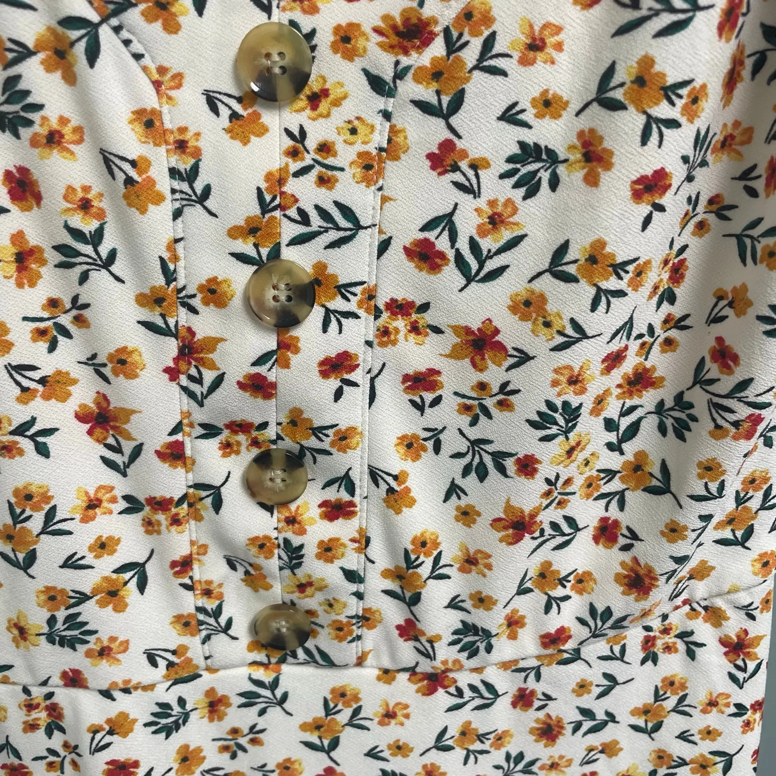 IN San Francisco Womens Floral Mini Dress Sz Small Boho Flirty Cottage Sundress - Image 2