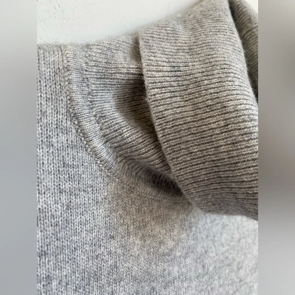 Sweaty Betty Hampstead Cashmere Sweater Long Sleeve Turtleneck Gray Size Small - Image 9