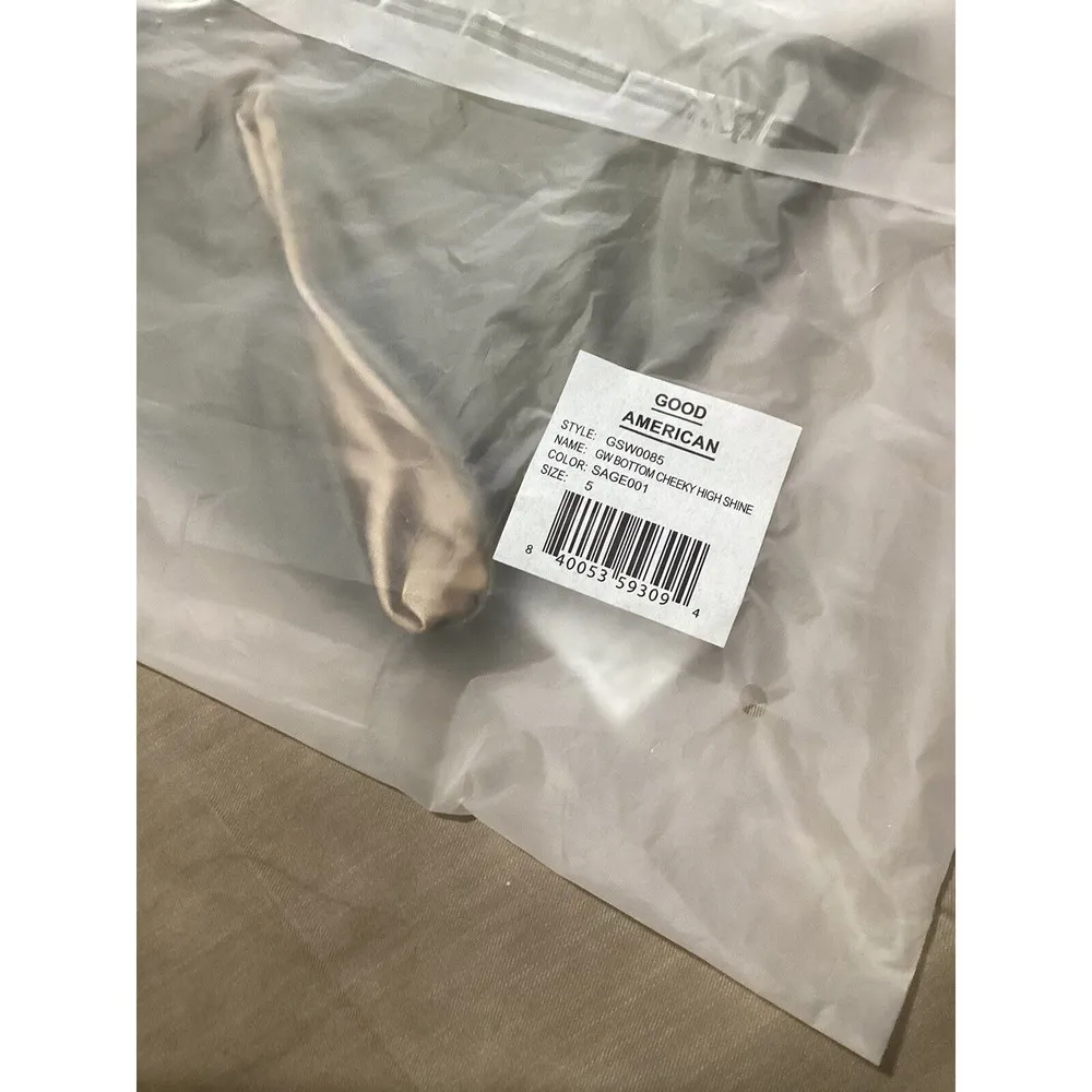 Good American Reversible Good Waist Cheeky Bottom 5 2XL High Shine Sage - Image 8