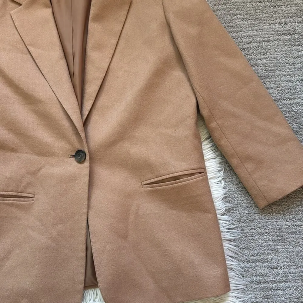 Sag Harbor Vintage Estilo 100% Wool Camel Blazer - Image 6