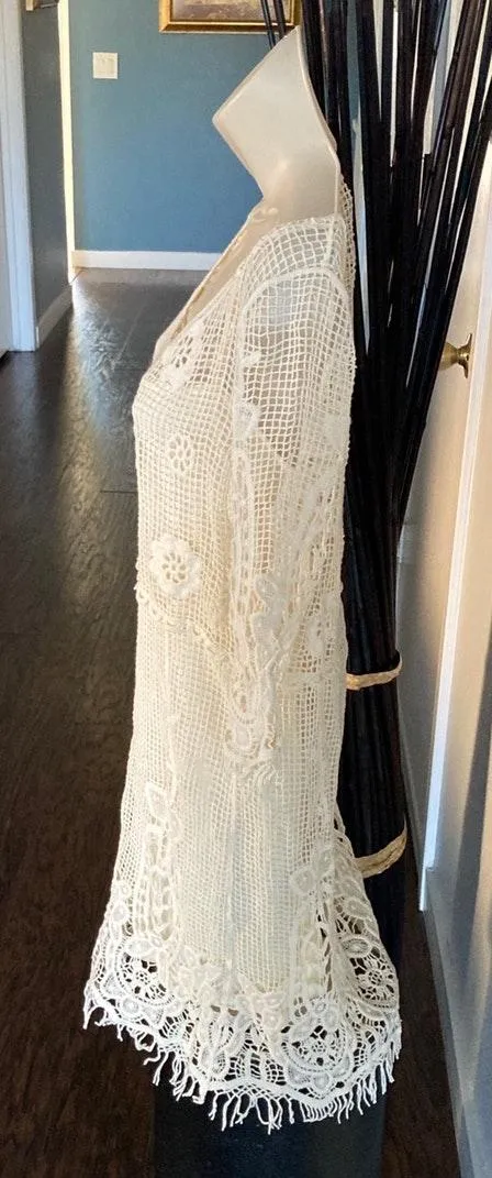 Ivory Crochet Tunic Dress - Image 5