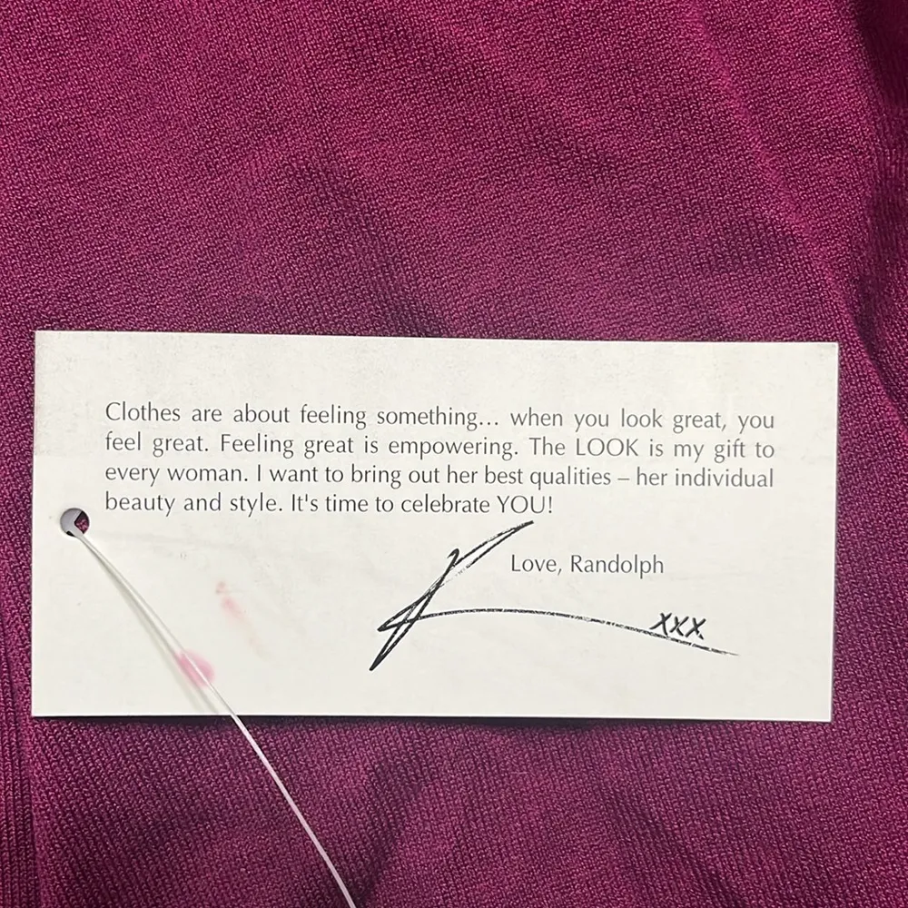 The Look Randolph Duke Tank Top Sz L Sequins Silk Blend Career Holidays Worship Purple Size L - Image 7