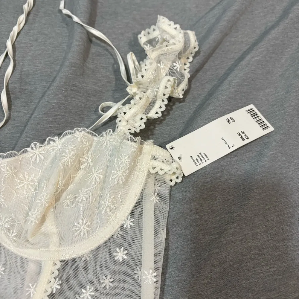 Urban Outfitters Floral Lace Ruffle Corset - Image 3