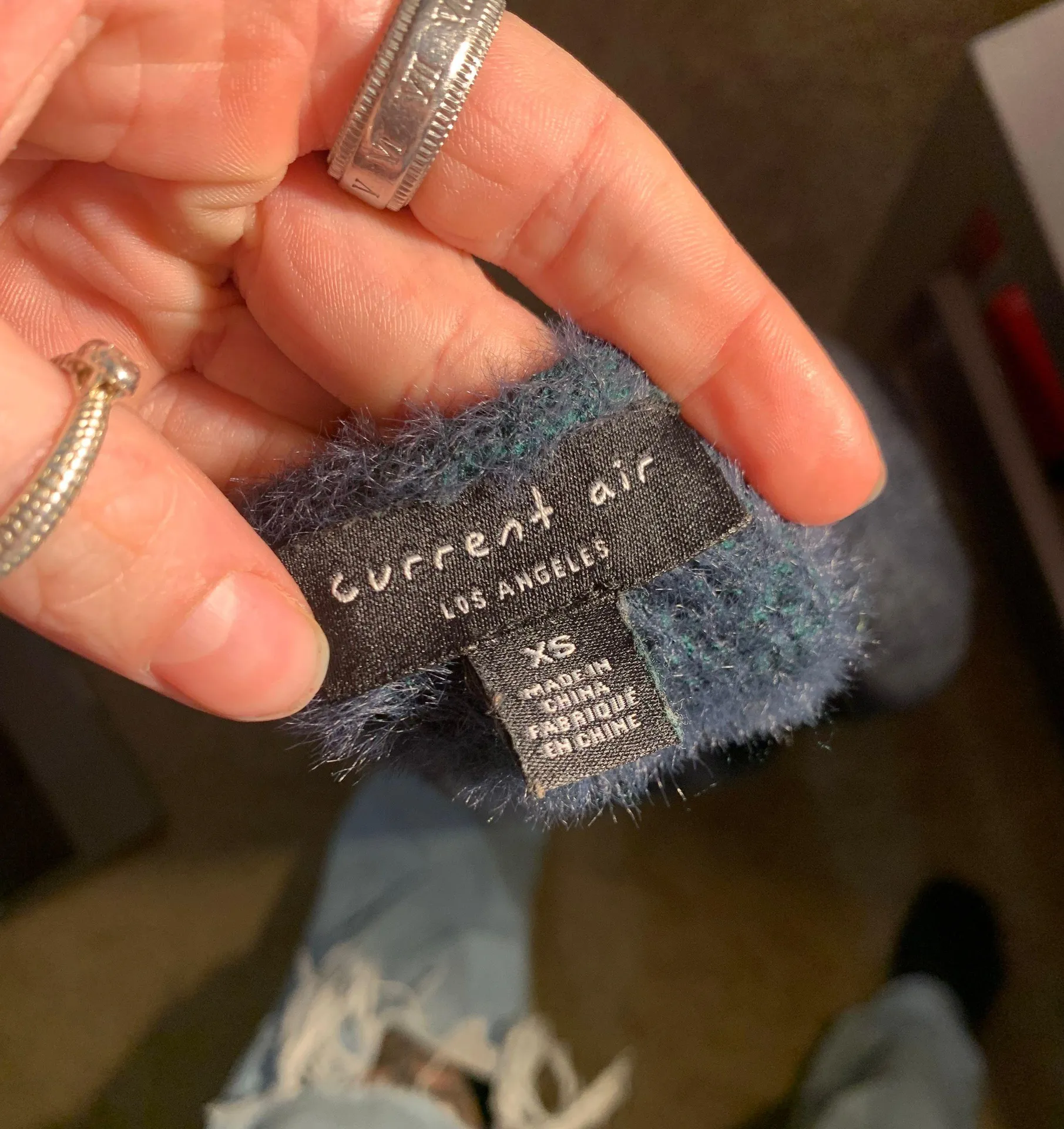 Current Air Teal Reversible Twist Sweater - Image 6