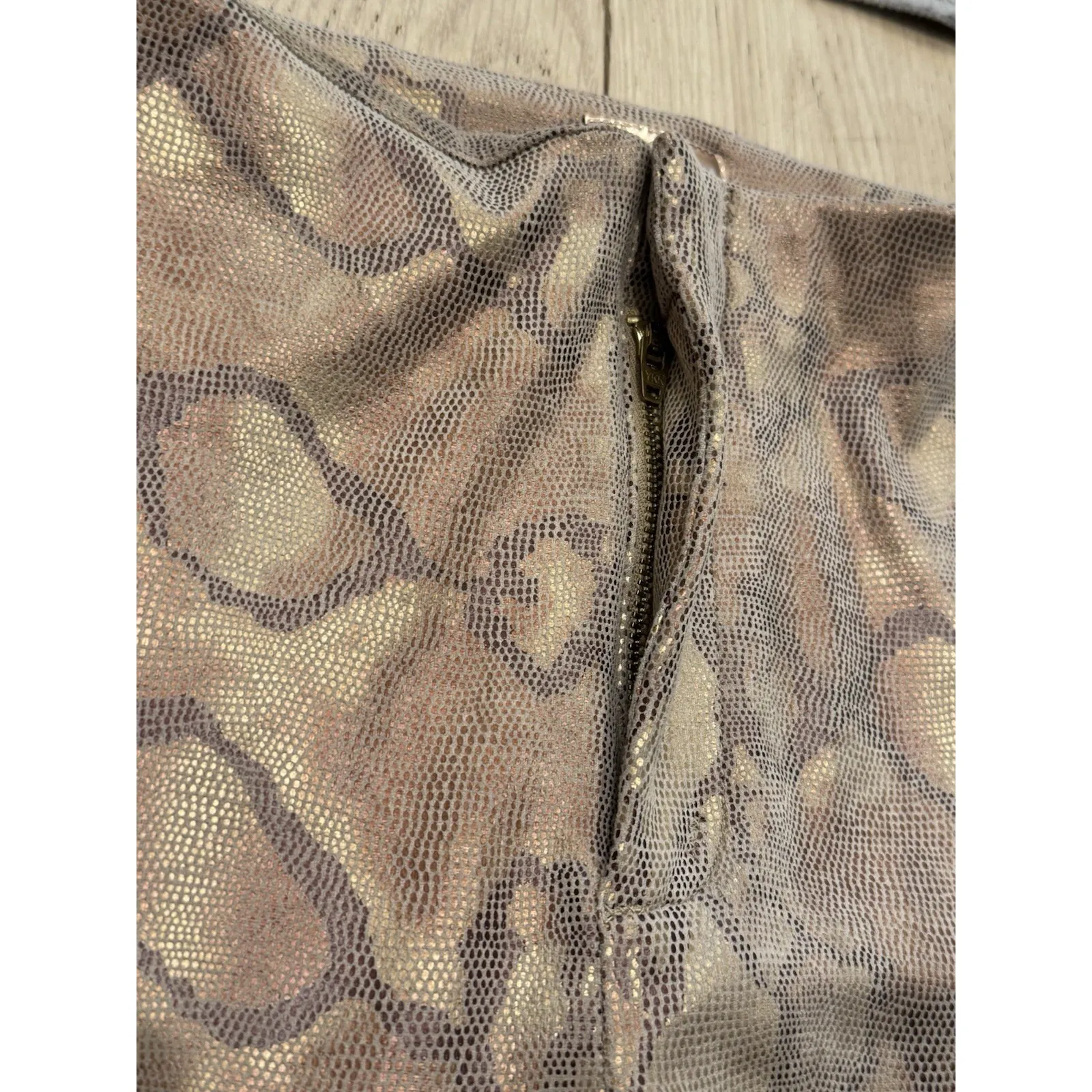MOTHER‎ High Waisted Seamless Looker Leggings Luxury Python Snake Print Size 26 Brown - Image 3