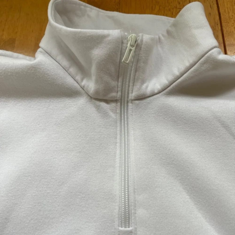 Adidas Plus 2X Crop Training White Pullover  Zip Track Cozy Sweater Fleece - Image 6