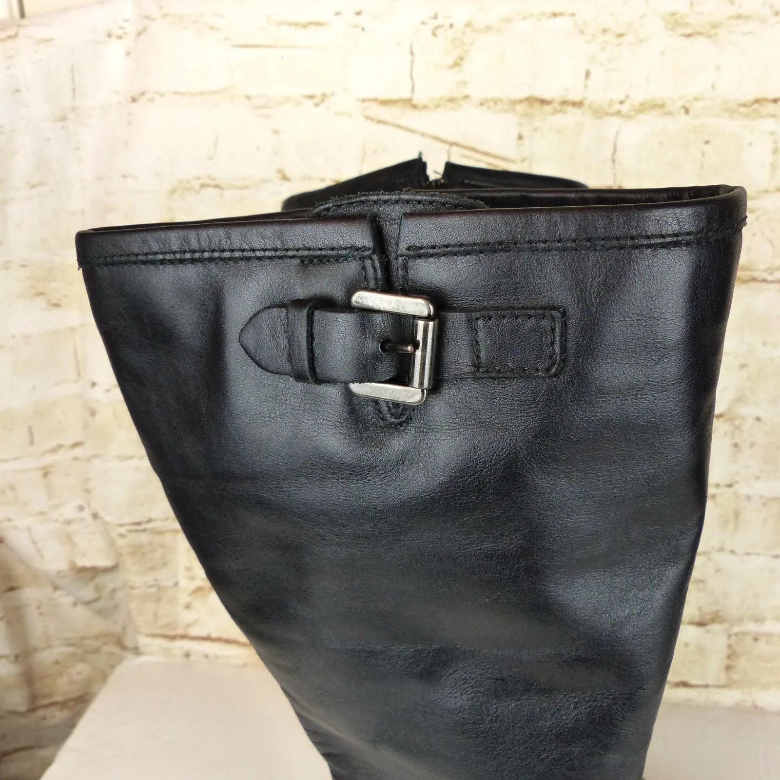 La Canadienne Caleb Knee High Riding Boot Women 10 Black Leather Waterproof $495 - Image 4