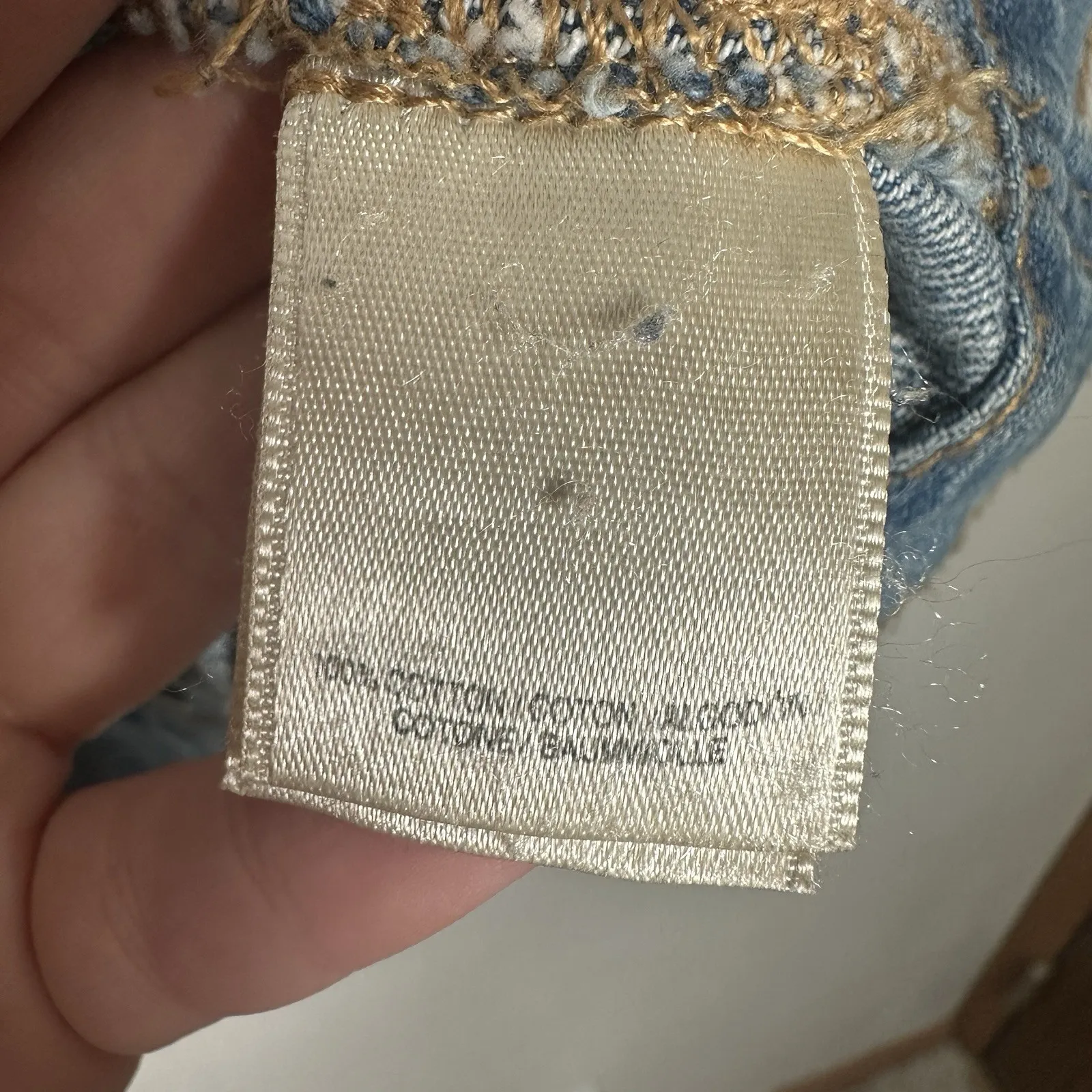 Anthropologie Pilcro Letterpresss Light Wash Denim Trucker Jacket Womens Size XS - Image 8