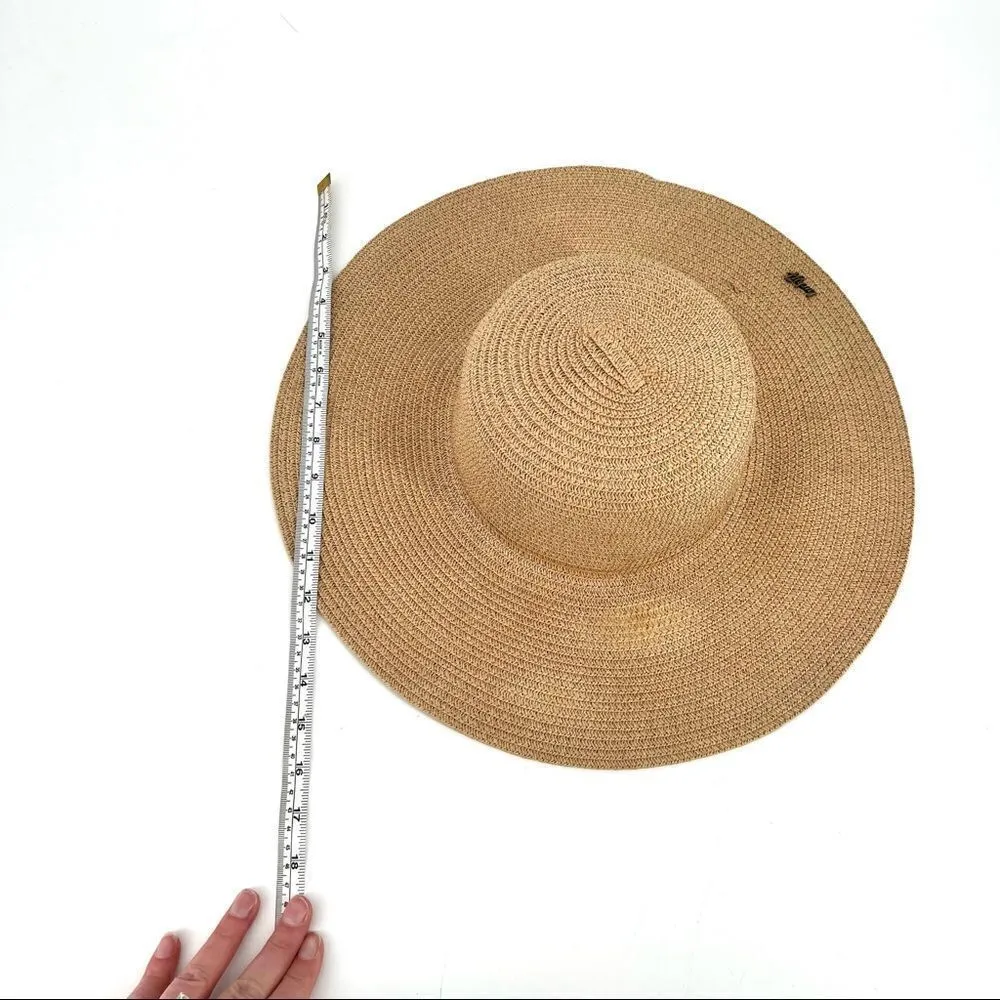 Lucky 7 Straw‎ Paper Large brim Sun Beach Hat Tan - Image 6