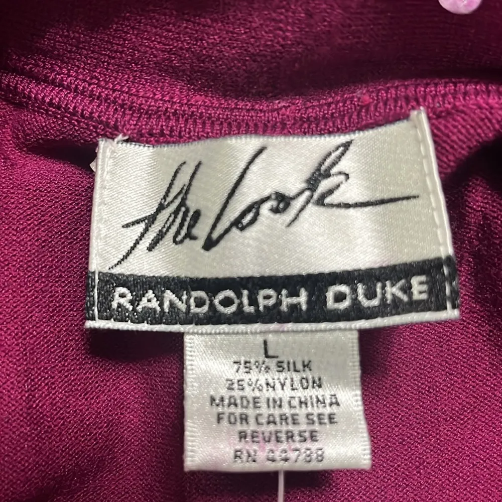 The Look Randolph Duke Tank Top Sz L Sequins Silk Blend Career Holidays Worship Purple Size L - Image 4