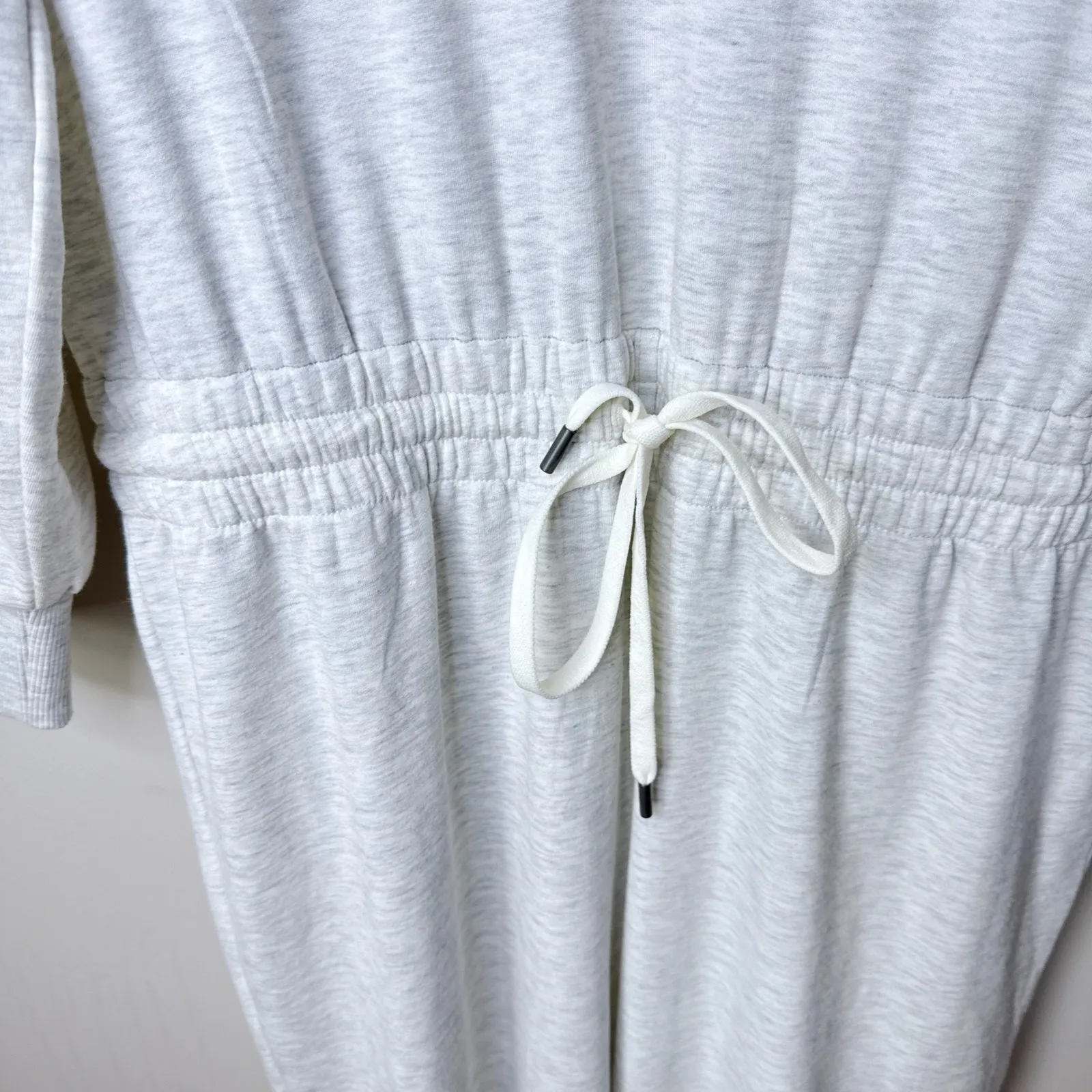 Calia by Carrie Underwood Soft Shawl Collar Jumpsuit Light Grey Heather Large Gray - Image 5