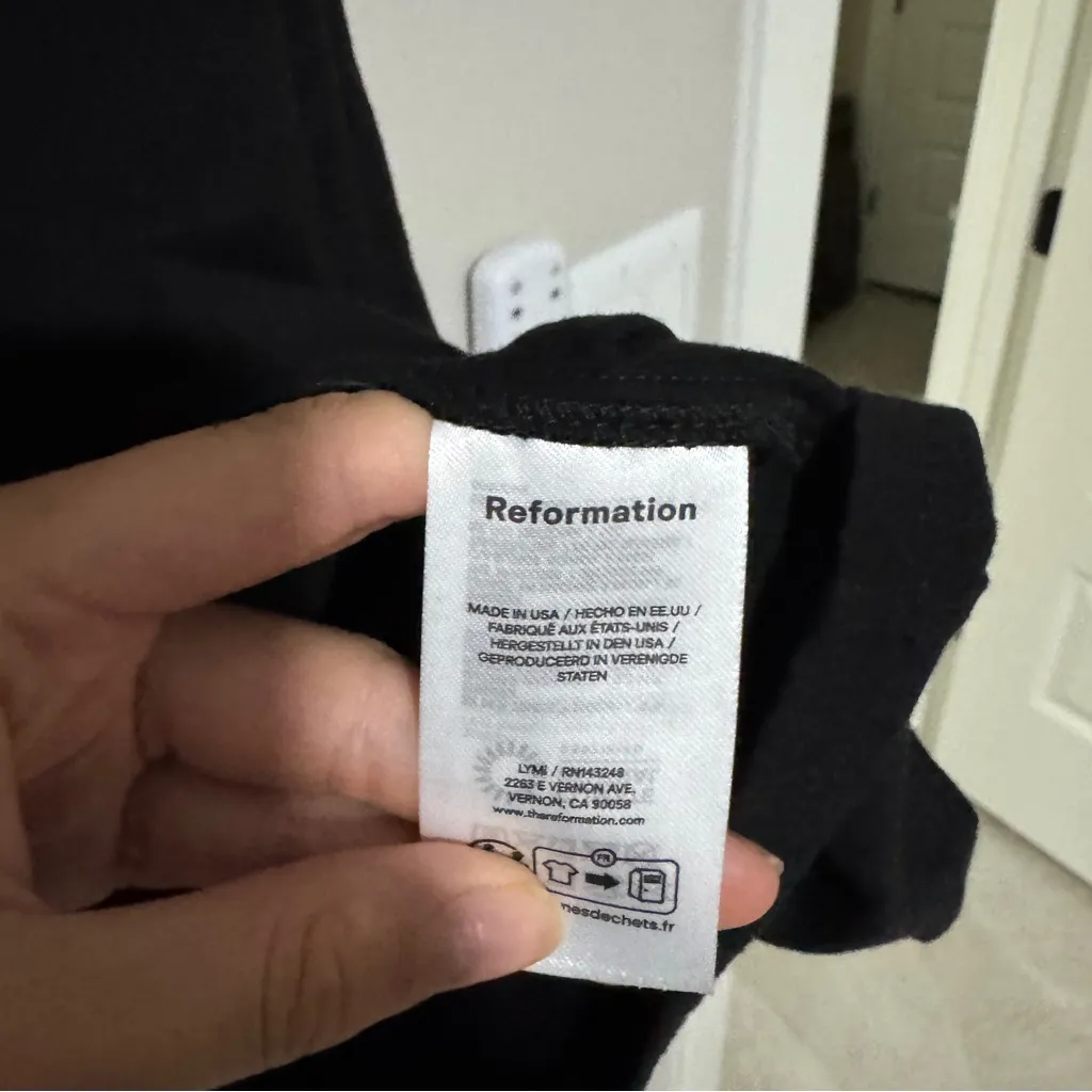 Reformation Lia Knit Dress Off the Shoulder Size L NWT - Image 8