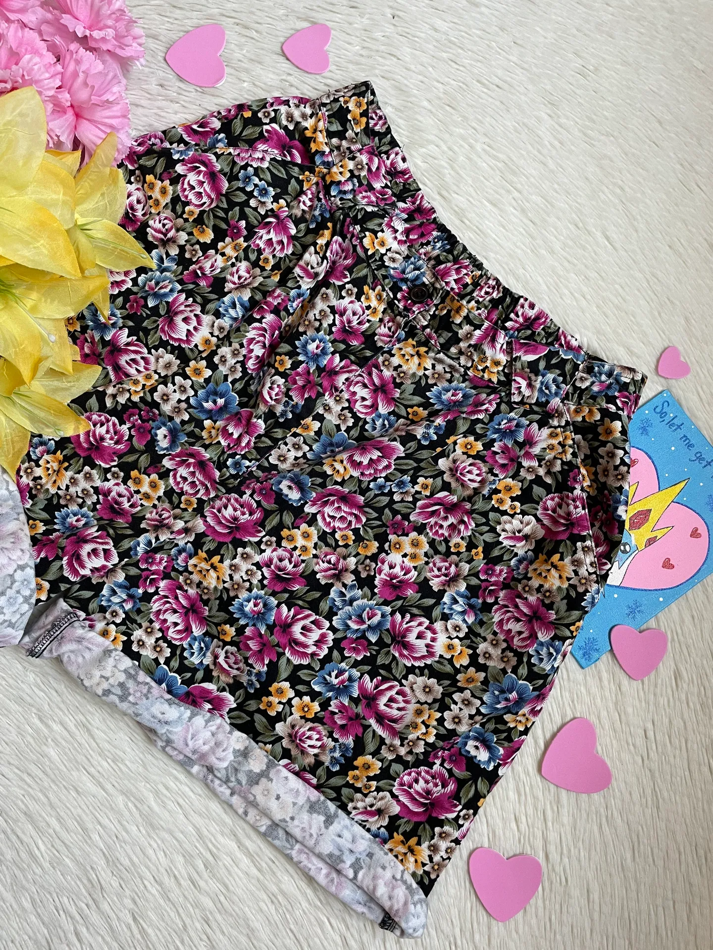 Vintage  floral trouser high waist shorts - Image 11