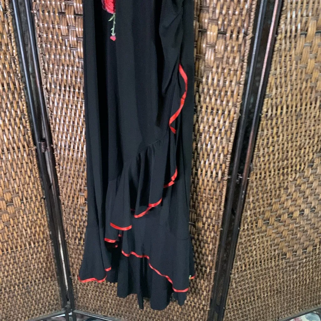 Vintage 90’s Y2K Halter Dress with Appliqué by Body Central Size M - Image 2