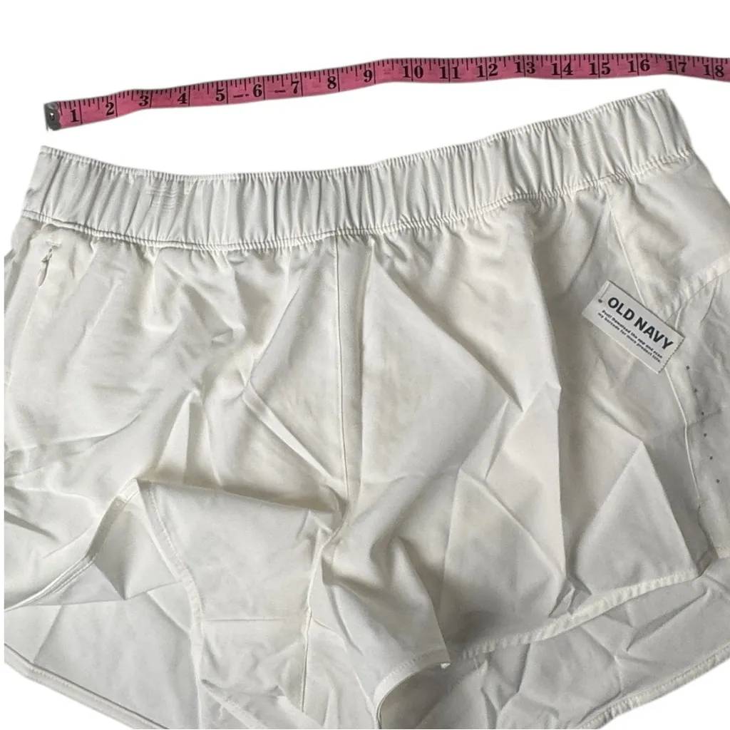 Old Navy Active Women's Athletic Sporty Quick Dry White Shorts Sz Large - Image 9