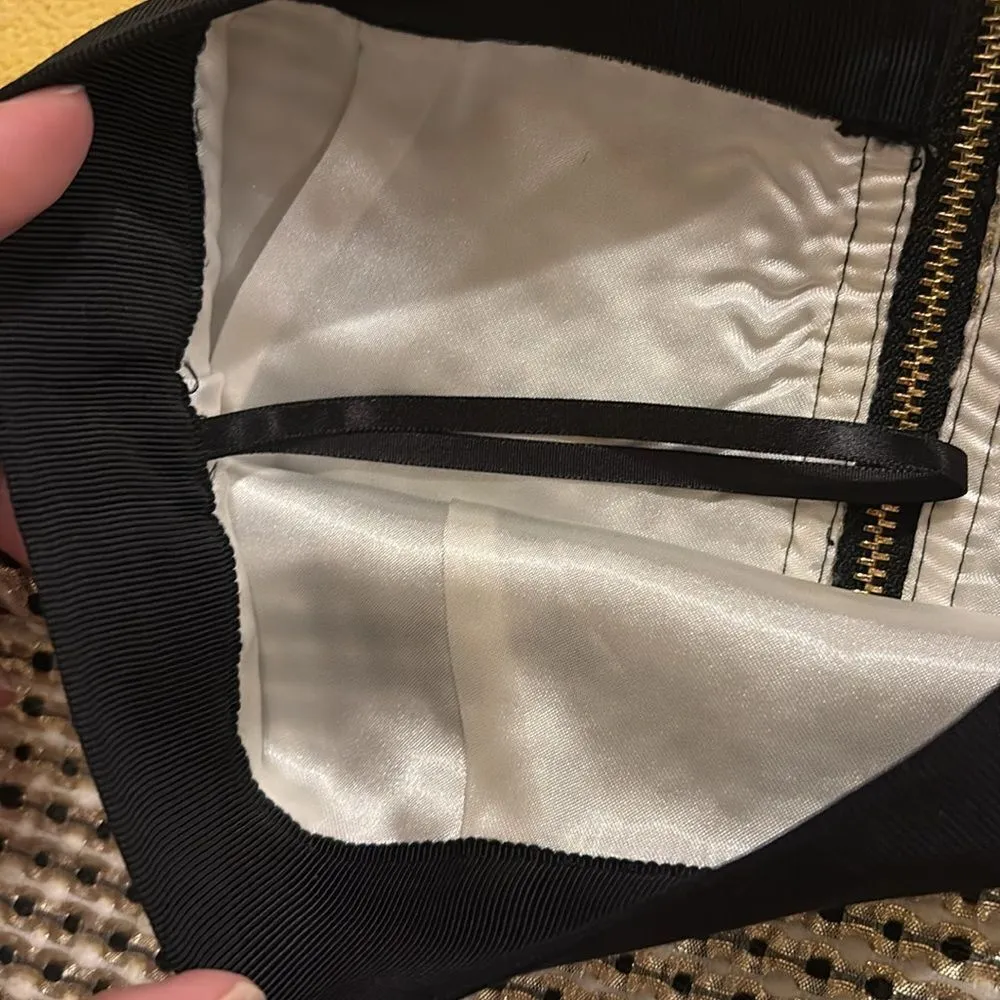 Kate Spade Kylie Gold Tweed Metallic Boucle Pencil Skirt - Image 7