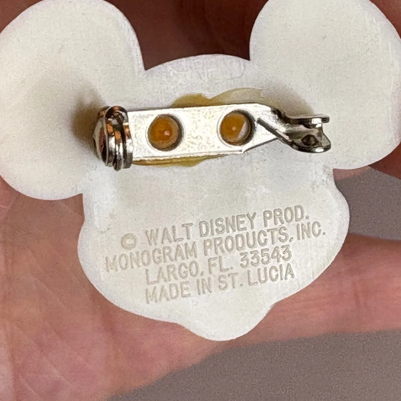 3 Vintage Disney Mickey Mouse Donald Duck Pluto Pins Lot Walt Disney Productions Yellow - Image 6