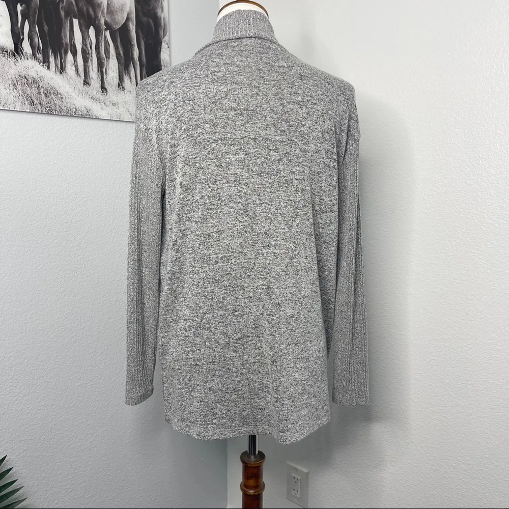 Open Front Knit Cardigan Gray Size XS Long Sleeve A New Day Heathered - Image 3