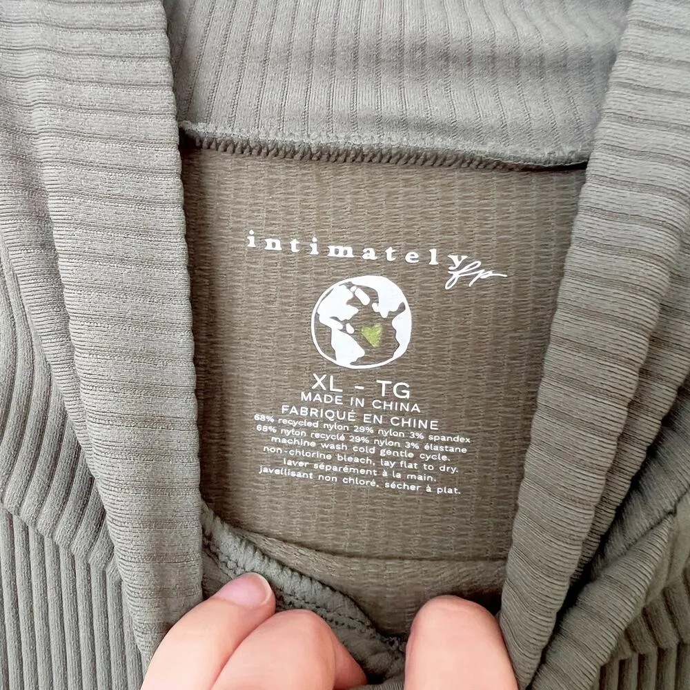 [Free People] Army Green XYZ Bodysuit Long Sleeve Ribbed Turtleneck NWT Sz L/XL - Image 10