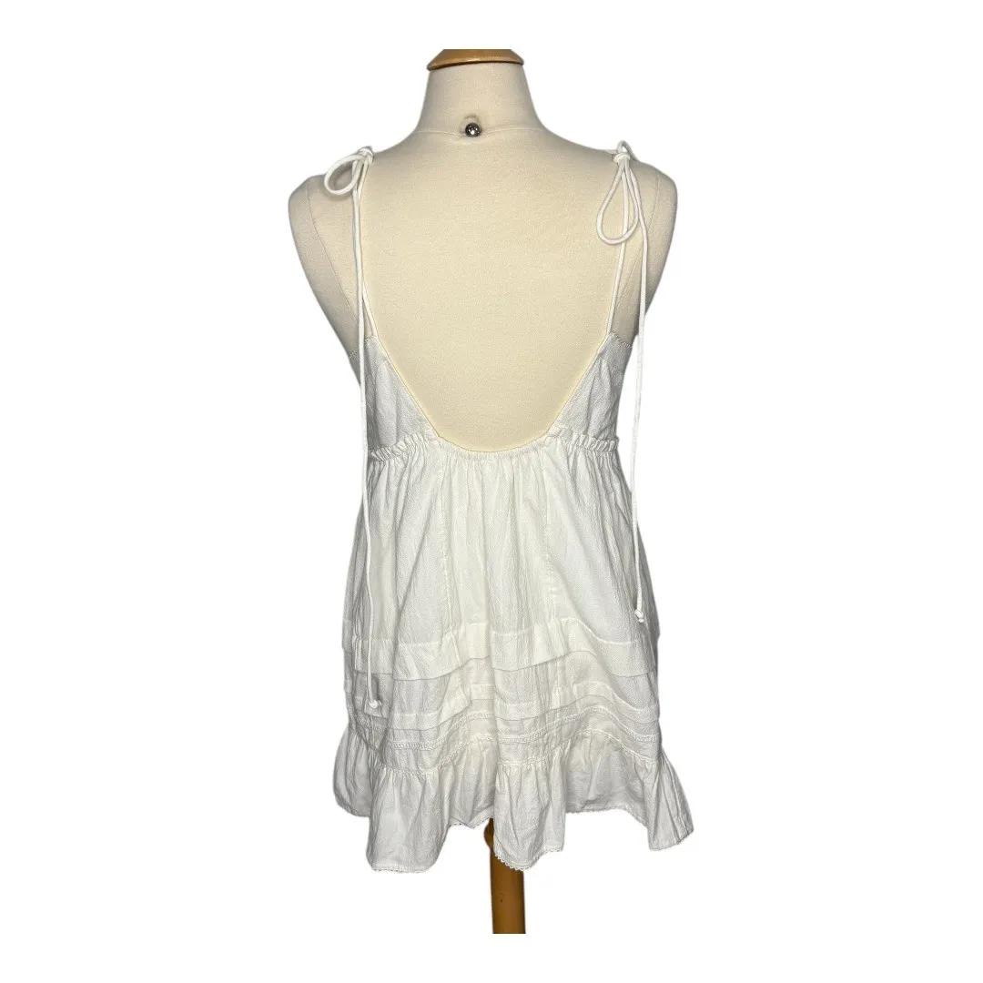 Free‎ People Desert Days Mini Dress White Sleeveless Halter Women Size Small - Image 12