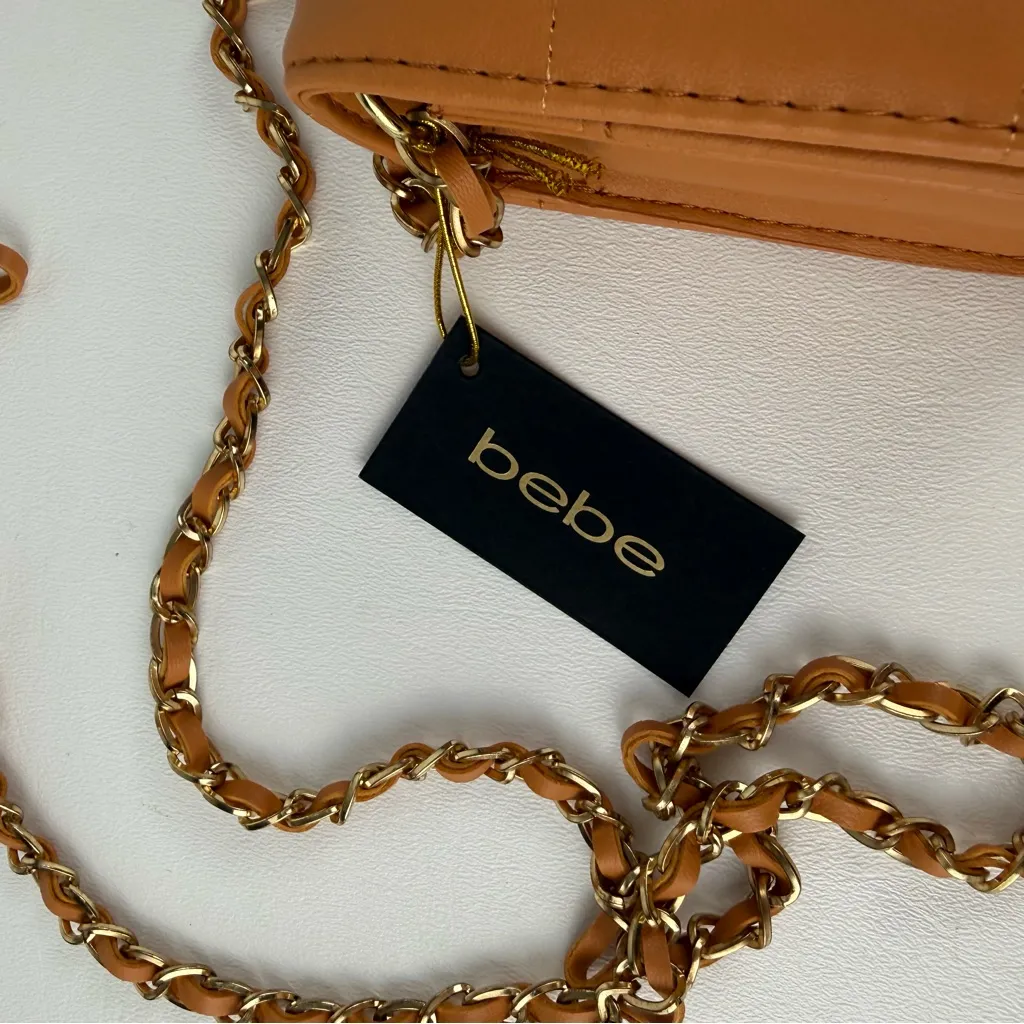 Bebe NWT  Quilted Crossbody – Sandstone - Image 2