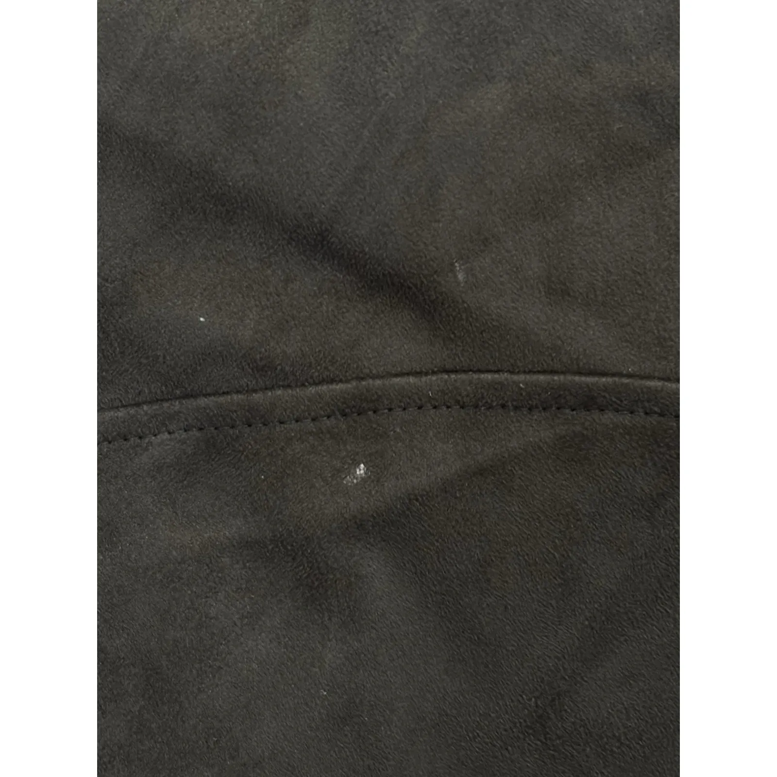 Banana Republic Olive Faux Suede Long Sleeve Zip Up Snap Collar Jacket Sz XS EUC - Image 5