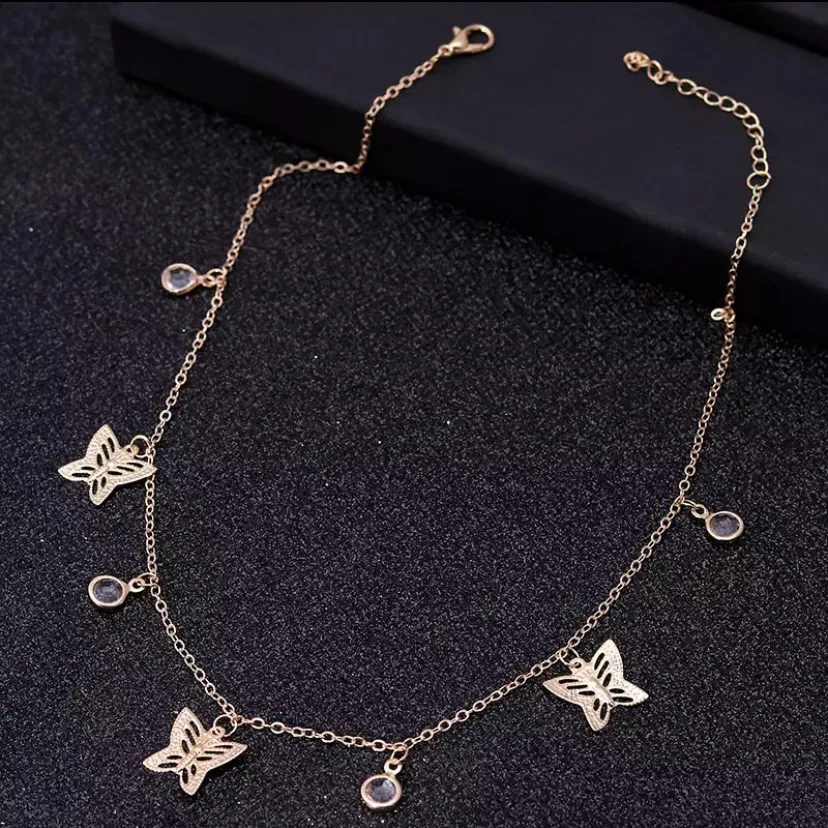 Minimalist Whimsical Dainty Butterfly Gold Necklace - Image 9