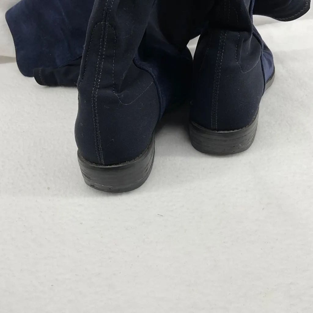 Stuart Weitzman 5050 Over the knee suede navy blue boots SZ6m - Image 7