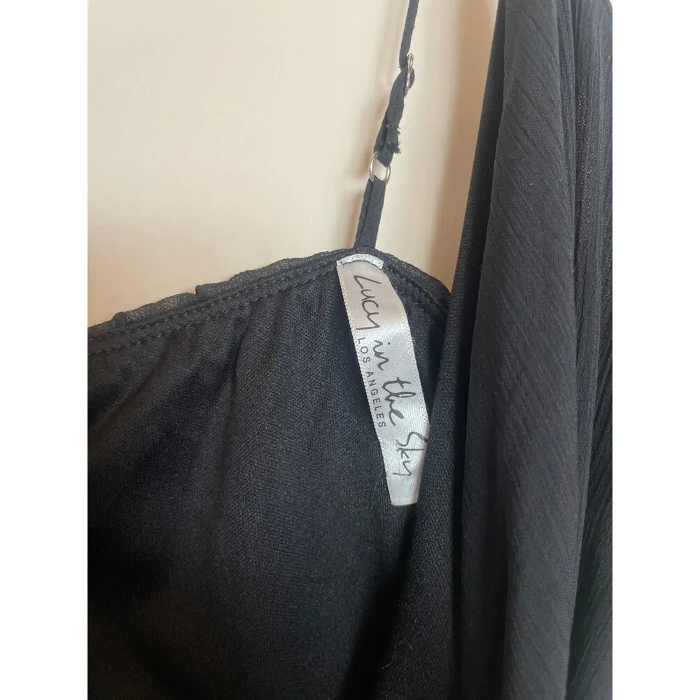 LUCY in the SKY Kayden Mini Dress in Black Size Medium M - Image 3