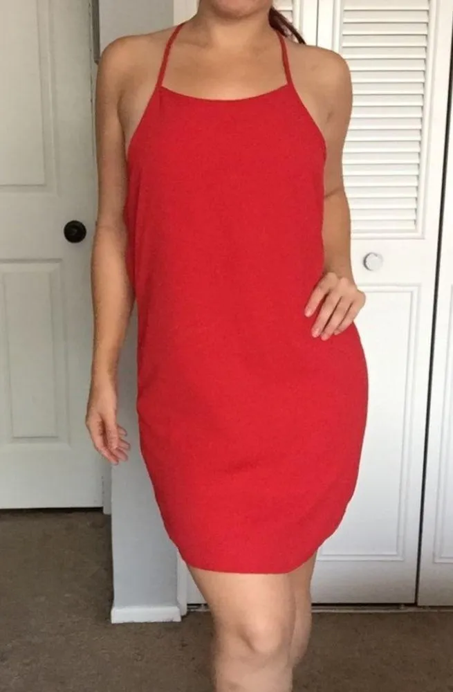 *Red Backless Tank Shift Dress (included in sale) - Image 4