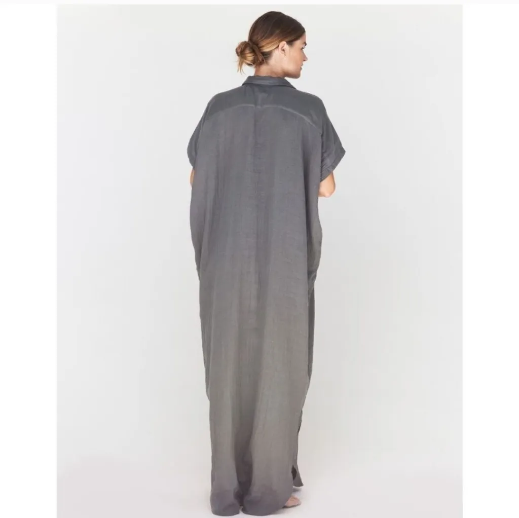 Acacia Swimwear Olive Green Oahu Oversized Dress Coverup Women's Large Yellow - Image 2