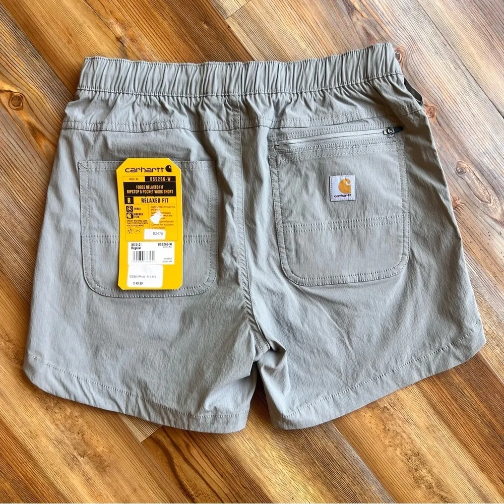Carhartt Force Relaxed Fit Ripstop 5 Pocket Women's Work Short Size XS SKU#B2478 - Image 5