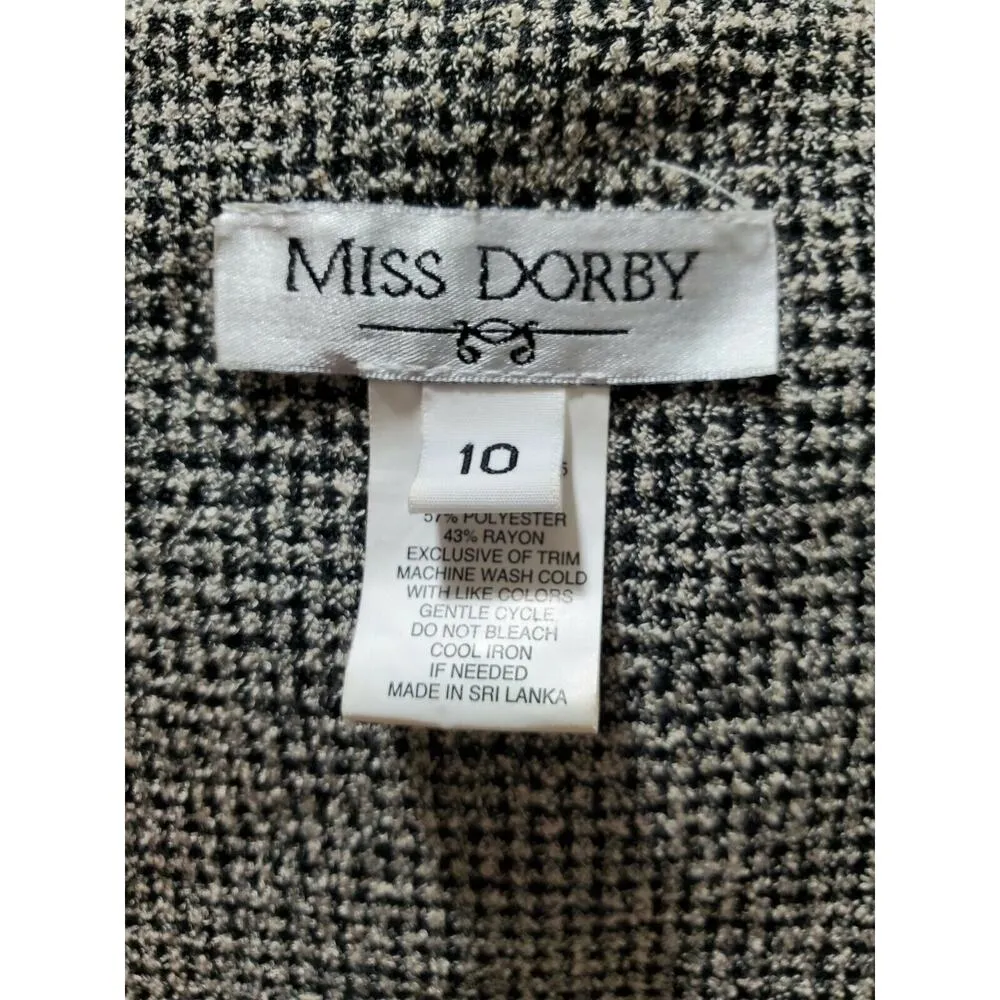 Vintage Miss Dorby Gray Polyester Single Breasted Jacket & Skirt 2 Piece Suit 10 - Image 6
