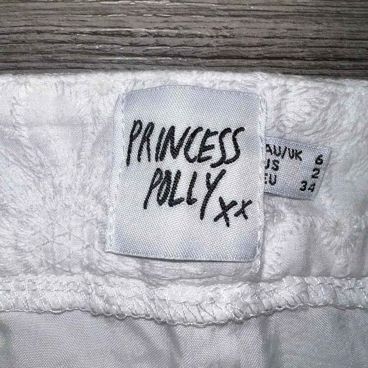 White Eyelet Pants Size 2 - Image 3