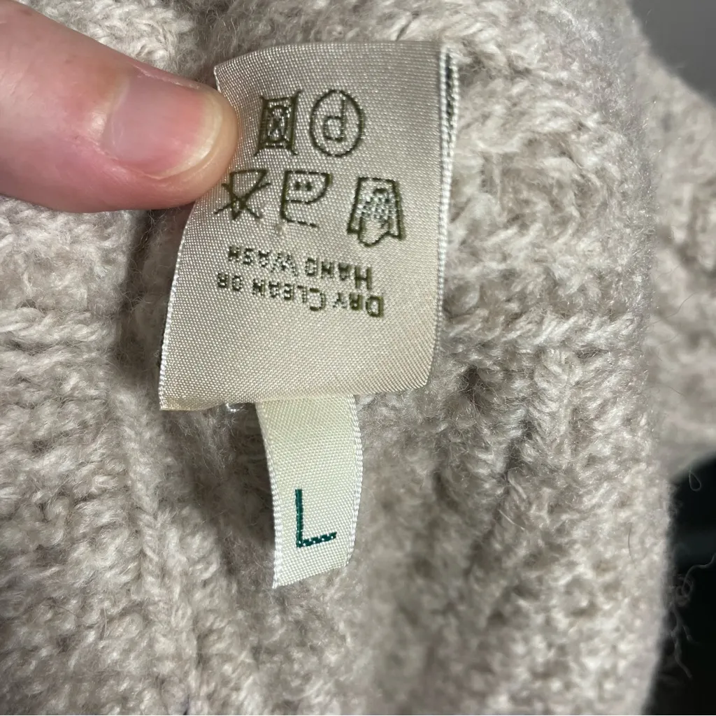 MAGEE 100% Merino Wool Knit Zip Vest Jacket Size L - Image 7