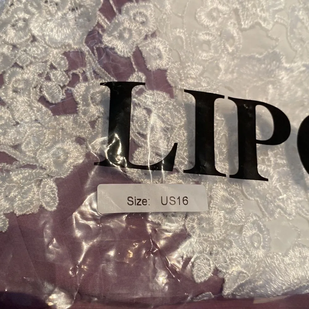 Women’s Ivory Lace Top Chiffon V - Image 13