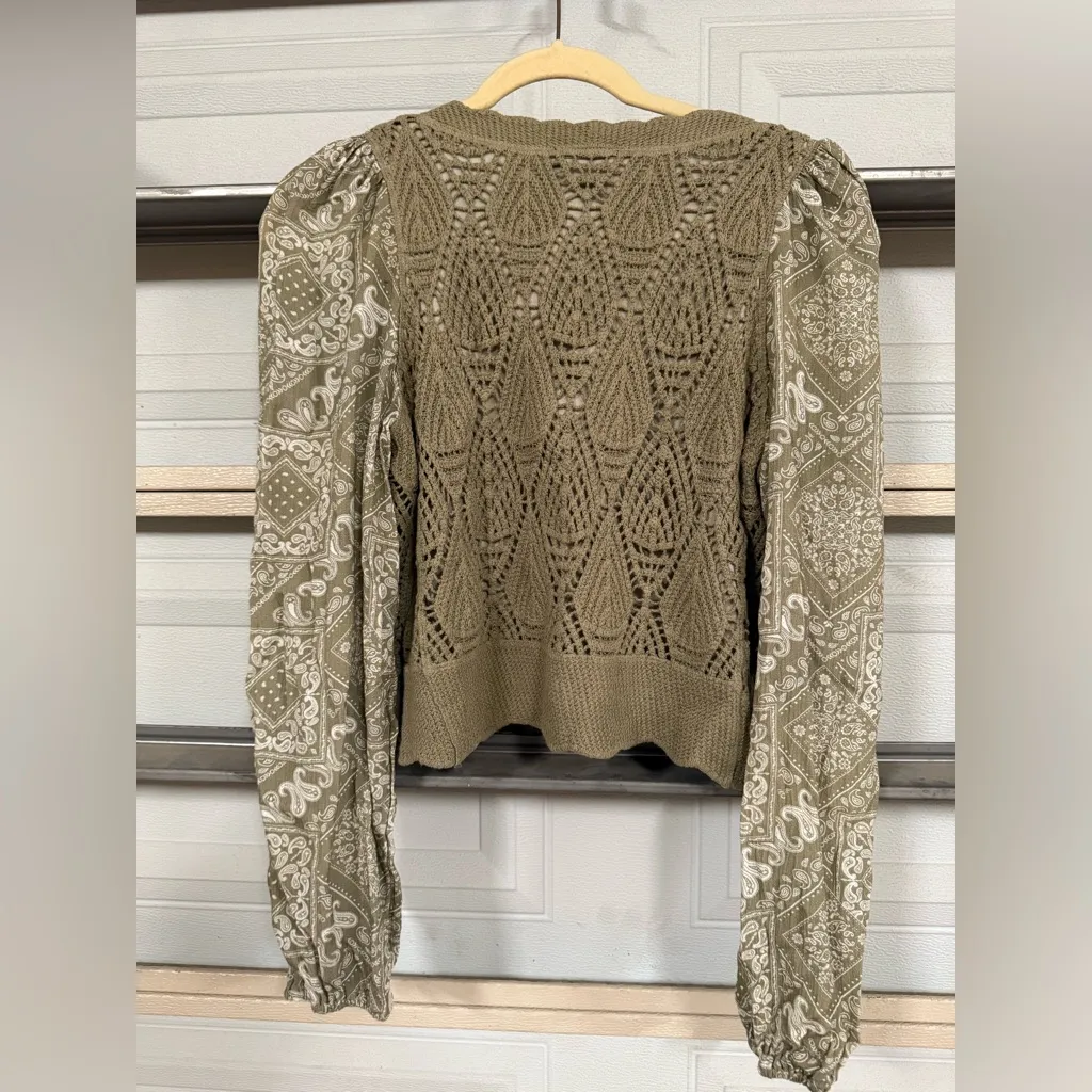 Miss Me Olive Lace Blouse - Image 3