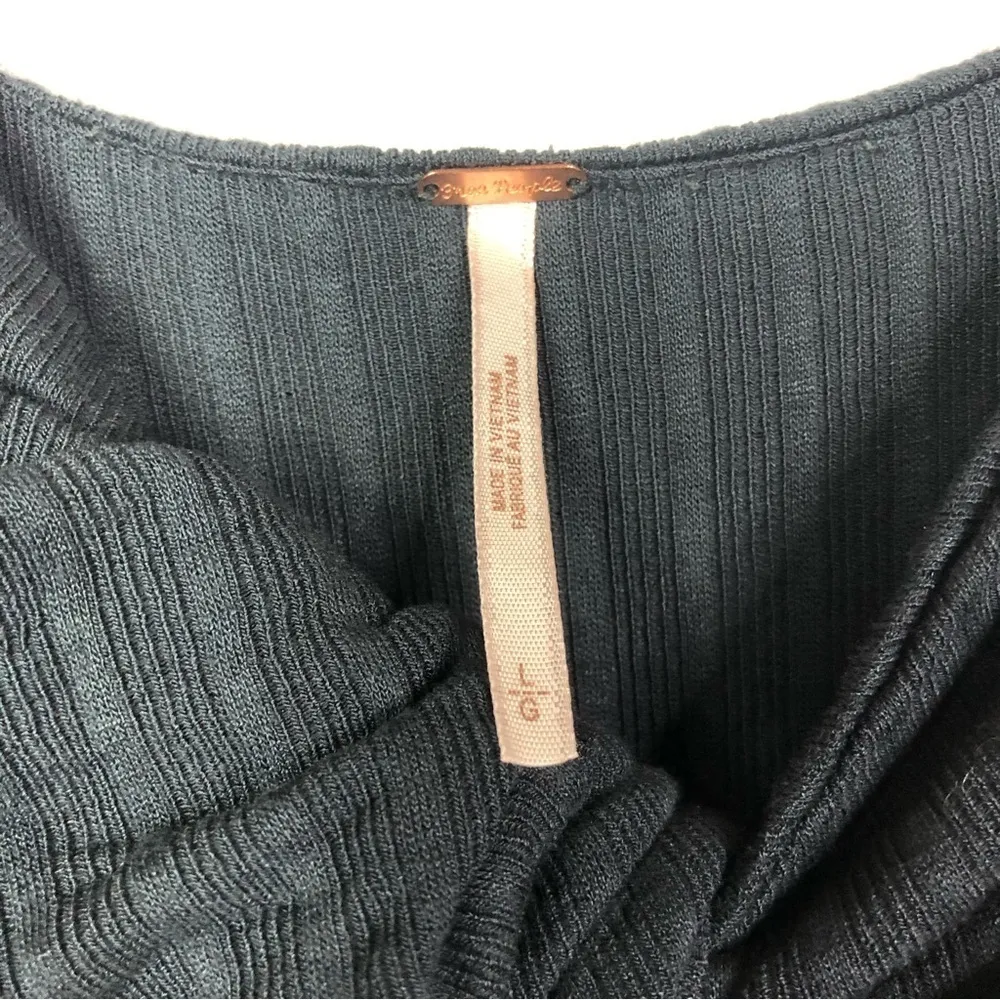 Free People Ruby Navy Blue Ripped Cut Out Long Sleeve L - Image 5