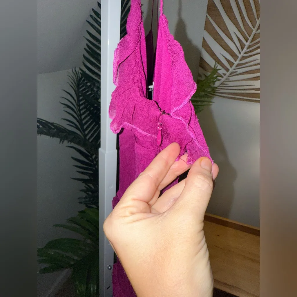 Amur Chara Ruffle Evening Gown in Purple‎ Sangria Womens Long Maxi Dress 6 Purple - Image 7