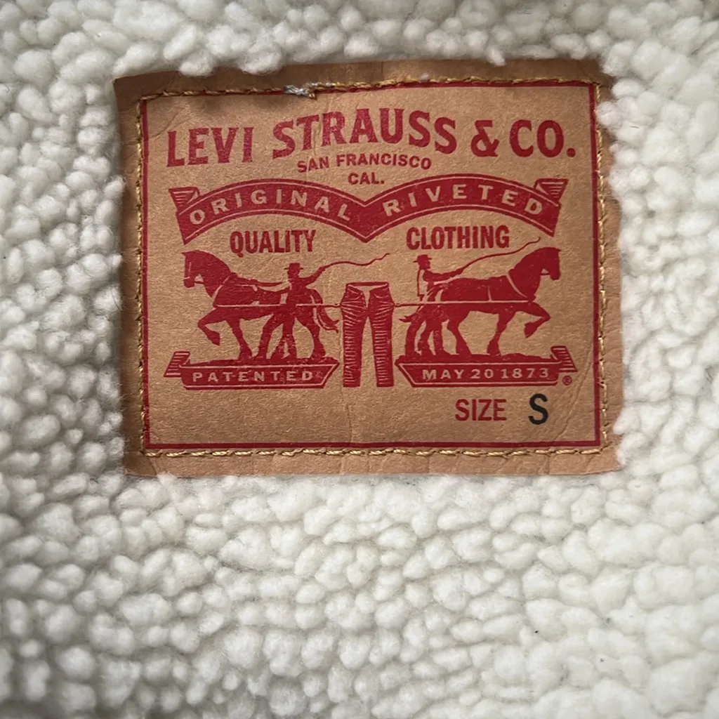 Levi’s Corduroy Faux Fur Jacket Blue Size Small - Image 5