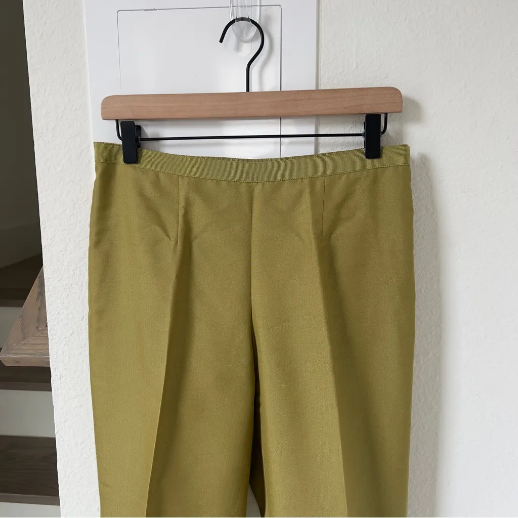 Barney’s New York Cropped Dress Pants Trousers in Green - Image 3