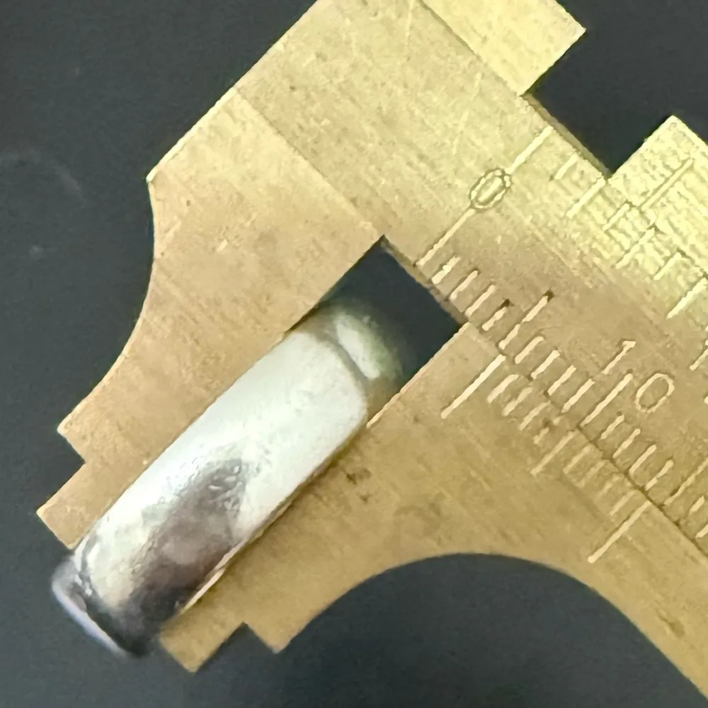 Vintage STERLING Signed Silver Unisex Wedding Band Plain Stackable Ring Size 7 - Image 10