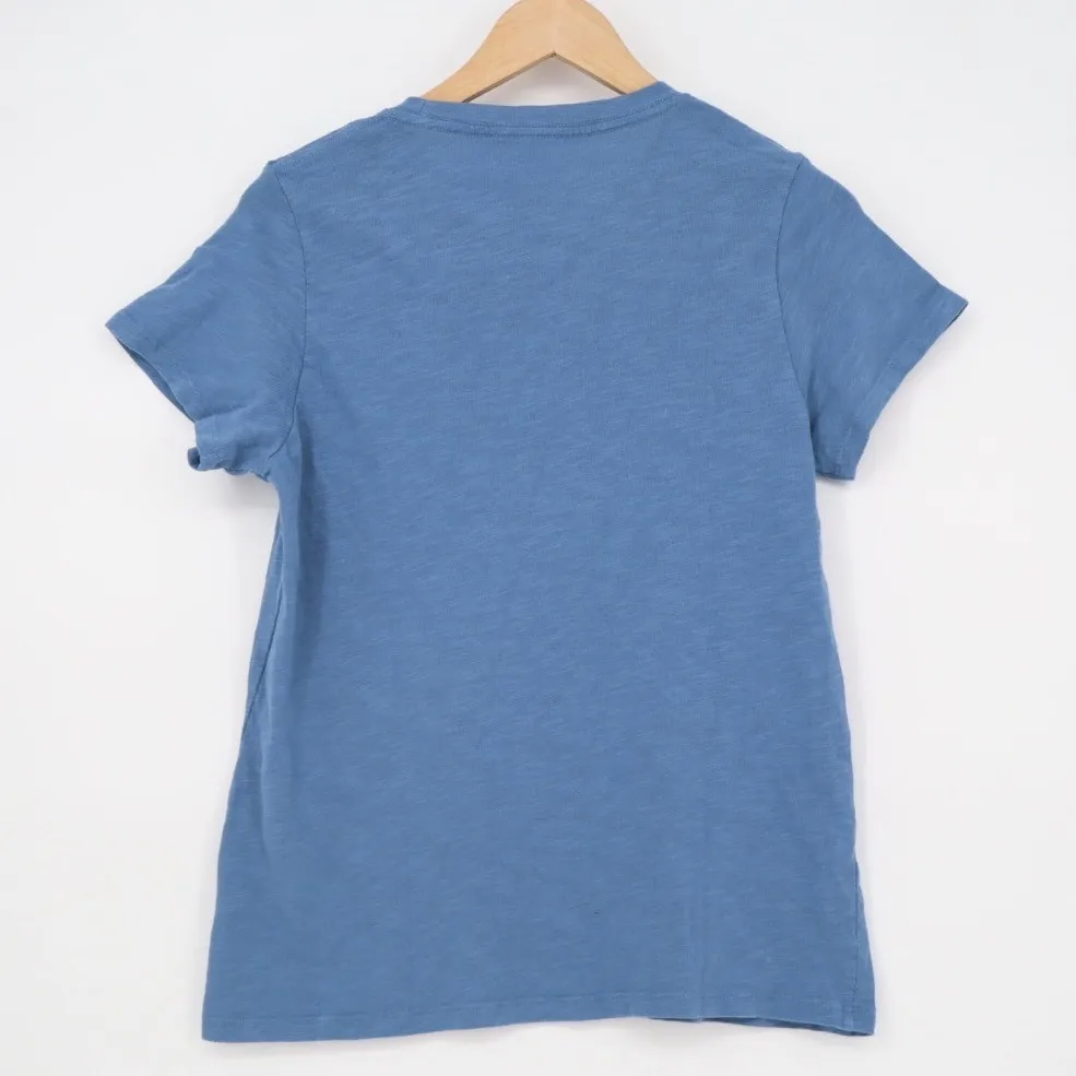 American Giant Women's Crew Neck Tee Blue Cotton Short Sleeve Made USA Size M Size M - Image 5