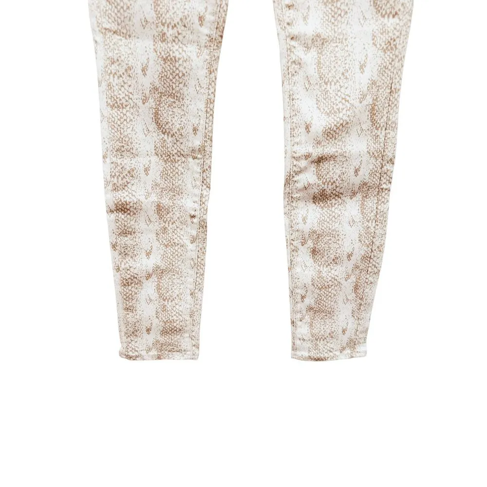 PAIGE Hoxton High Waist Ultra Skinny Jeans Sonoran Snake Size 24 - Image 4