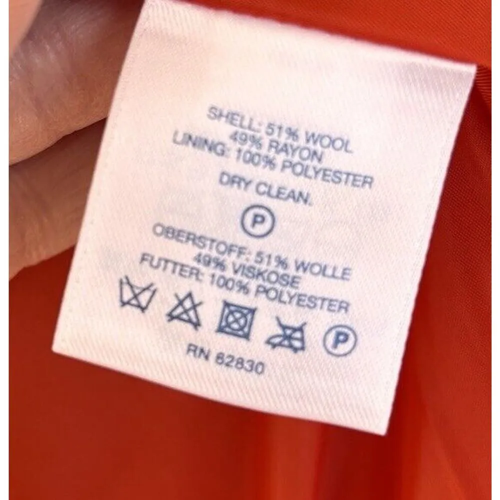 Lands' End Women's Wool Lined Jacket Sz 16 Button Up Pea Coat Mid Length Classic - Image 6