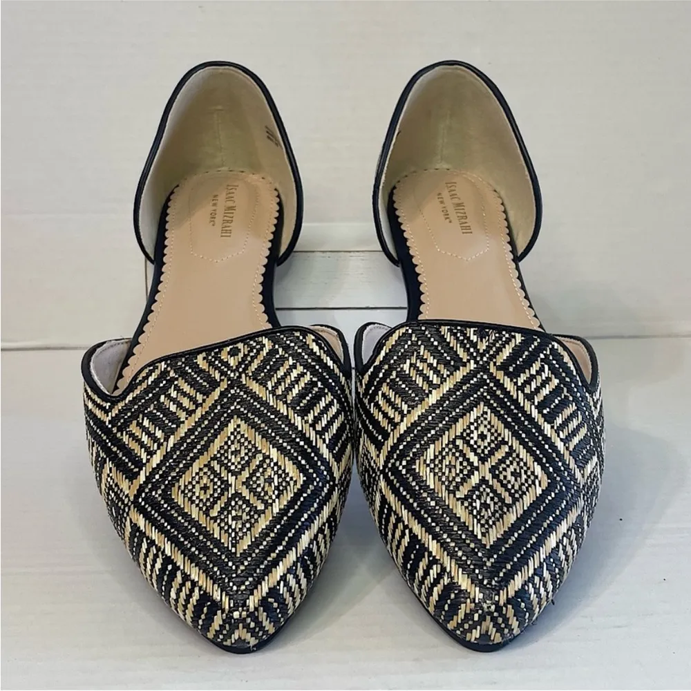 ISAAC MIZRAHI Woven Aztec Flats Size 8 - Image 3