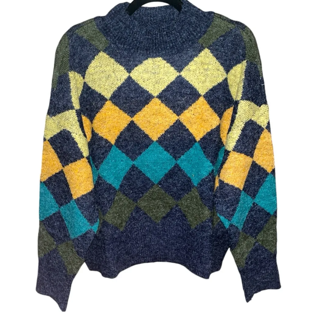 Joseph A Mock Neck Diamond Ombré Sweater - Image 4